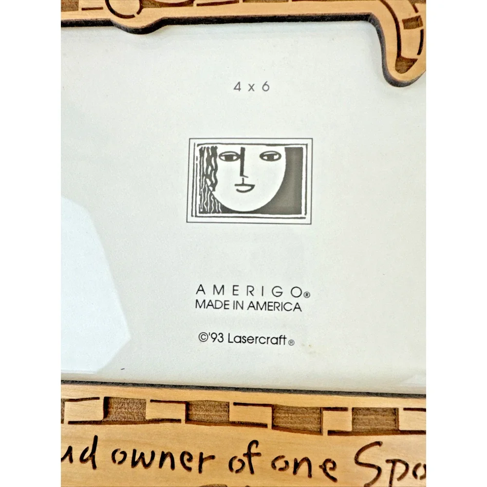 Amerigo Kathy Davis Collection Laser Cut Wood cat Easel Back Picture Frame kitty